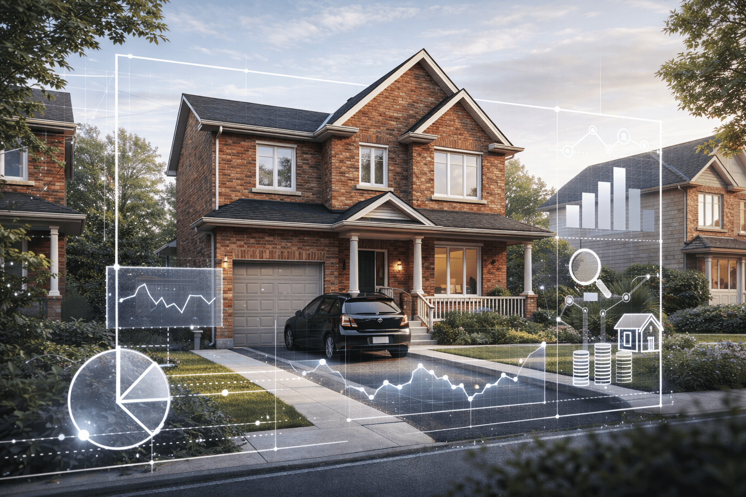 Toronto home with valuation data overlay